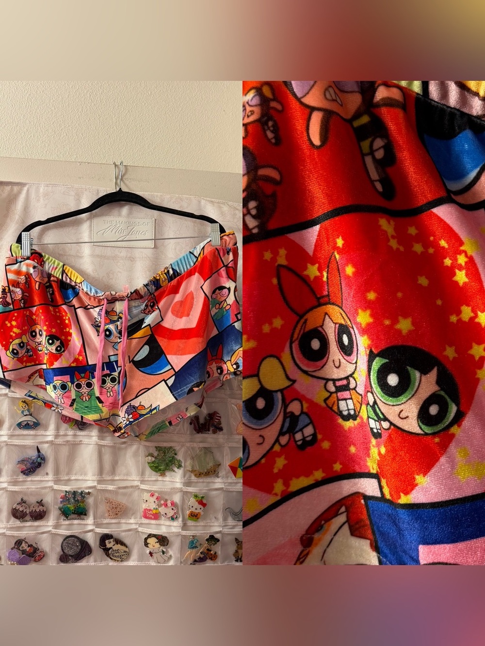 ✨2/$22✨NWOT Dolls Kill × The Powerpuff Girls Power Of Three Velour Shorts 3X